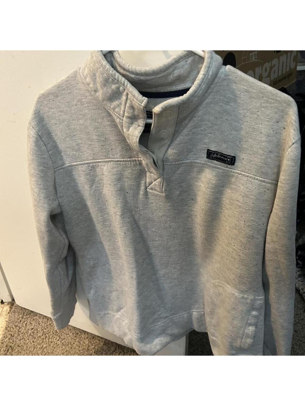 State of Mind Alabama grey quarter button sweatshirt size medium